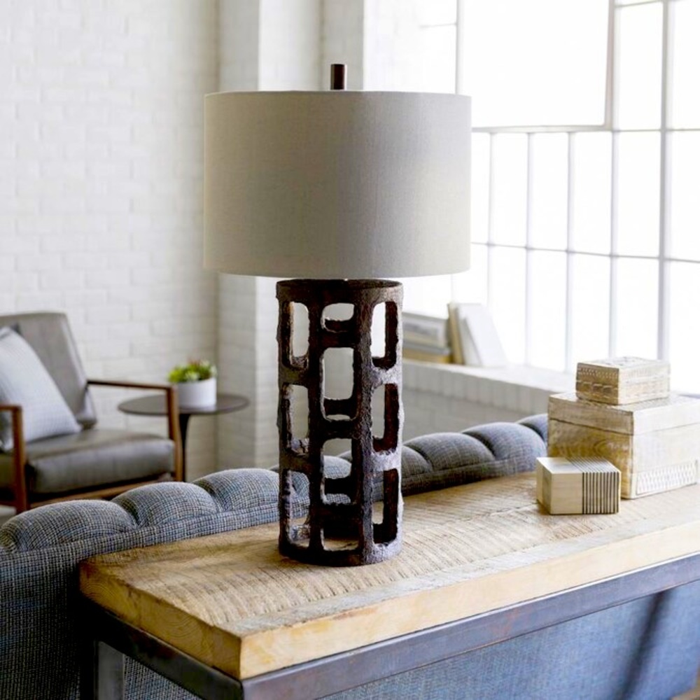 EGE-100 Surya Egerton 29” T x 16” W x 16” D 3-Way Table Lamp NEW!